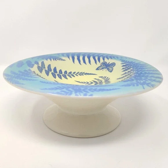 Moorland Chelsea Works Burslem Studio Pottery Stand Bowl Trinket Pin Dish Trial